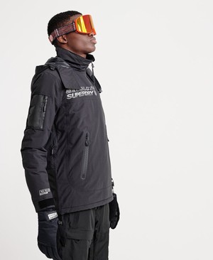 Superdry Snow Rescue Overhead Férfi Kabát Fekete | YUBRE6304